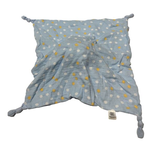Parent's Choice Blue Bunny Yellow Polka Dot Baby Lovey Security Blanket Walmart - Picture 8 of 8